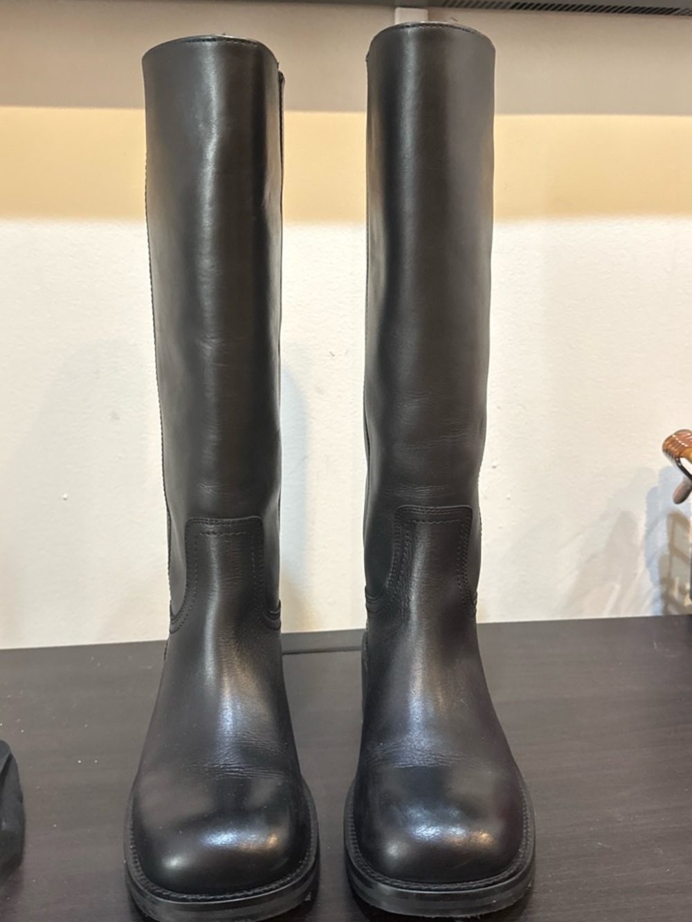 Steve Madden Black Over-the-Knee Leather Boots